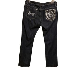 COOGI Denim Jeans Logo Plus‎ Size 17/18 Straight Leg